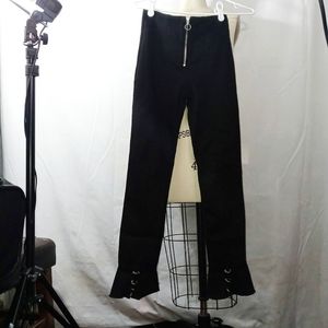 Zara zipper front skinny unique bottoms pants
